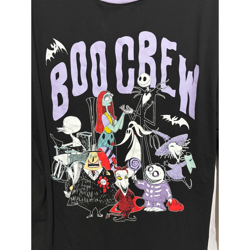 Disney Nightmare Before Christmas Boo Crew Sleep Shirt dress pockets sz M 8-10 - Picture 2 of 9